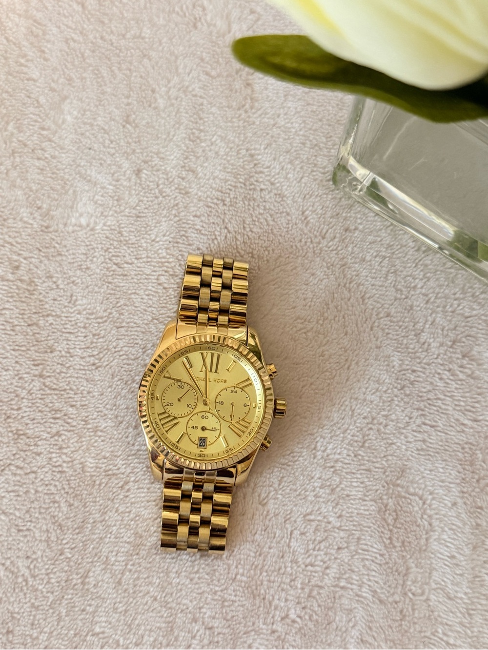 Michael Kors Gold-Tone women Chronograph Bracelet Watch 38mm